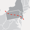 Sandy hurricane path going through the Northeast of the US