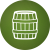 Rain Barrel in a green circle icon