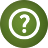 Question mark in a green circle icon