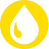 Icon of a water drop, in yellow