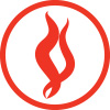 Icon of smoke, in red