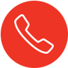 White line icon in red circle -- cordless phone