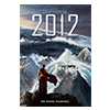 Video poster for the movie 2012 where a monk is overlooking an ocean covering mountains
